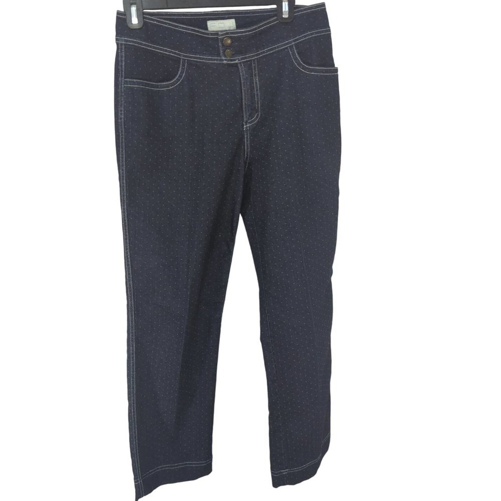 FDJ Women's Polka Dots straight Medium‎ Wash Denim Sz. 8
